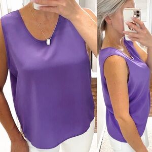 Vintage 80’s Milano Purple Polyester Tank size Large